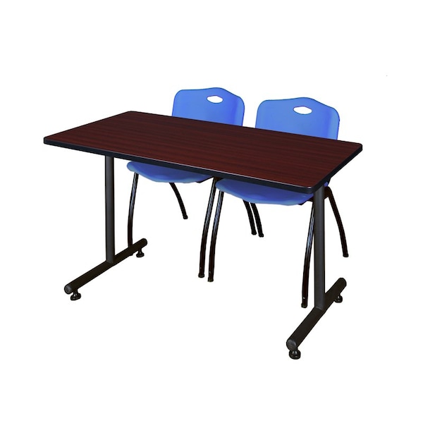 Kobe Rectangle Tables > Training Tables > Kobe Training Table & Chair Sets, 48 W, 30 L, 29 H, Mahogany MKTRCT4830MH47BE - main